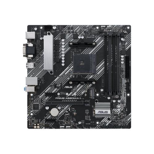 ASUS PRIME A520M-A II/CSM - Carte-mère - micro ATX - Socket AM4 - AMD A520 Chipset - USB 3.2 Gen 1 - Gigabit LAN - carte graphique embarquée (unité centrale requise) - audio HD (8 canaux)