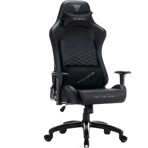 Sense7 Chaise De Jeu Spellcaster Senshi Edition Xl, Fauteuil De Jeu Ergonomique Avec Coussins Lombaires Ajustables - Noir