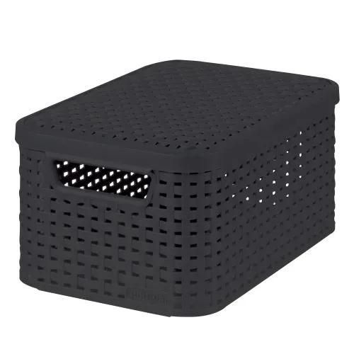 Panier de rangement avec couvercle Style S Curver