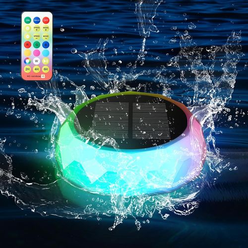 ERSHI-Lumiere Solaires Flottantes pour Piscine, Lampe Piscine RGB à Couleur Changeante, Étanches IP68 Éclairage Solaire Flottant a[1549]