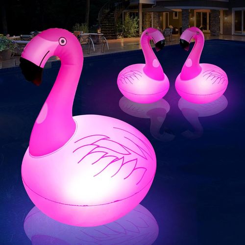 Ershi-Lampe Piscine Flottante Flamant Rose, Lampe De Piscine Solaire À Flamant Gonflable, Lumière Flottante Piscine Flamant, Lampe[1138]