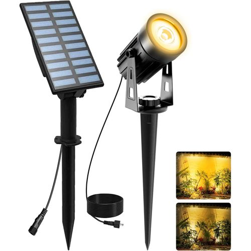 Ershi-Spot Solaire Extérieur, Lumière Solaire Extérieure Puissante Étanche Ip65 Lampe Solaire Exterieur Jardin Auto On/Off Pour Ja[567]