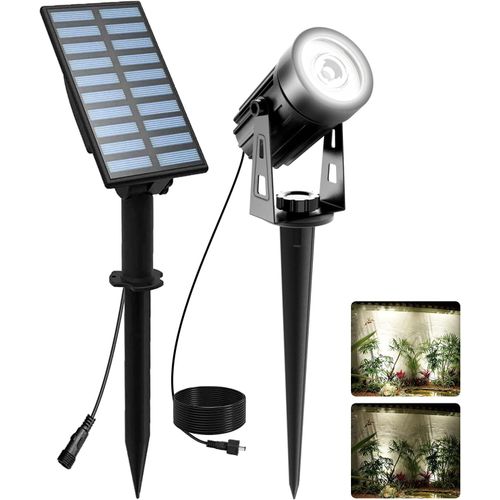 Ershi-Spot Solaire Exterieur, Lampe Solaire Extérieu Jardin Puissante Etanche Ip65 Lumière Solaire Extérieure Auto On/Off Eclairag[569]