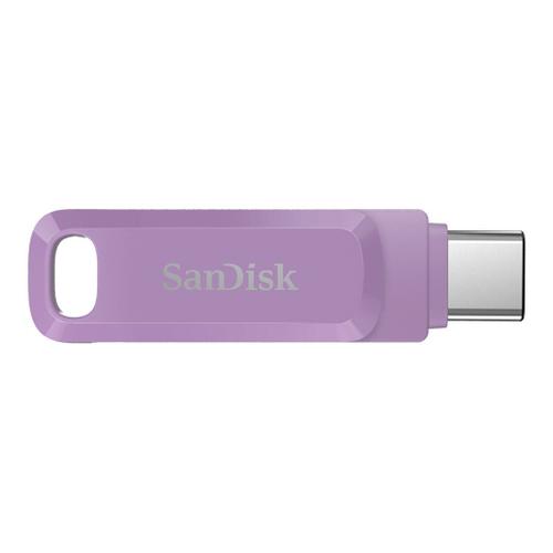 SanDisk Ultra Dual Drive Go - Clé USB - 64 Go - USB 3.2 Gen 1 / USB-C - mauve