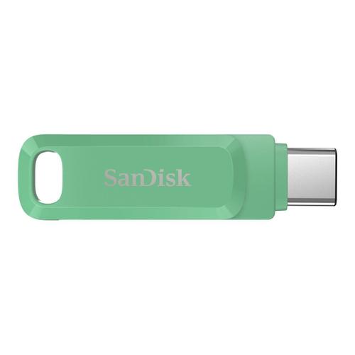 SanDisk Ultra Dual Drive Luxe - Clé USB - 256 Go - USB 3.2 Gen 1 / USB-C - vert absinthe