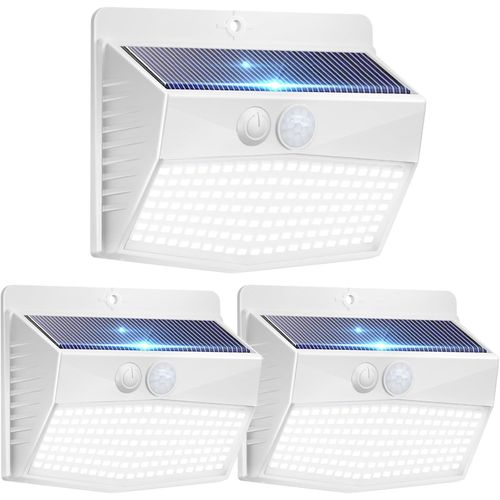 ERSHI-Lampe Solaire Extérieur Détecteur de Mouvement[Lot de 3 de 138LED] Lumière Étanche Sans Fil 3 Modes Spot LED Éclairage Extér[7]