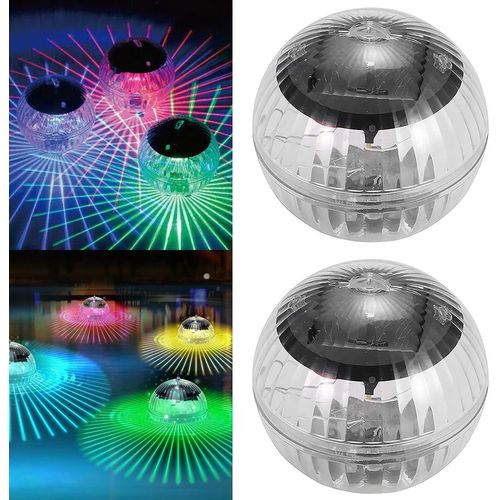 ERSHI-Lampe Flottante Piscine Solaire, 2 Pièces Éclairage de Piscine Flottante, Lampe Piscine RGB à Couleur Changeante, Eclairage [2506]
