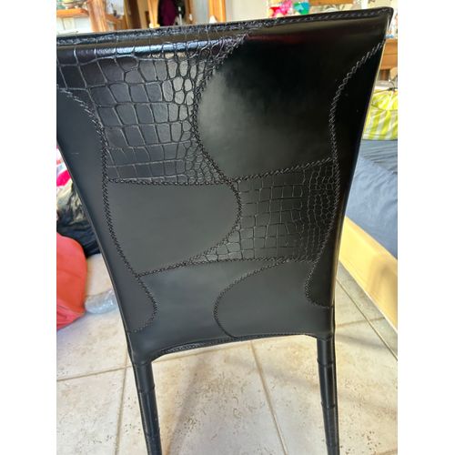 Chaise Cuir Patchwork