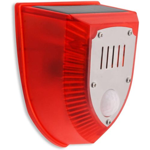 ERSHI-Lumières d'alarme Solaire sans Fil pour l'extérieur avec détecteur de Mouvement LED avec sirène et Alerte stroboscopique pou[1225]
