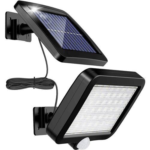 ERSHI-Lumière solaire extérieure avec détecteur de mouvement 56 LED, lumière solaire de jardin étanche IP65 à 120 ° avec câble de [431]
