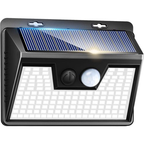ERSHI-Lampe solaire exterieur avec détecteur de mouvement 140 LED, Lumiere solaire sxterieur étanche 3 Modes éclairage extérieur s[230]
