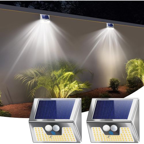 ERSHI-Lampe Solaire Extérieur Détecteur de Mouvement, Lot de 2 Lumiere Solaire Exterieur Avec IP65 Étanche, 3 Modos Eclairage Exte[229]