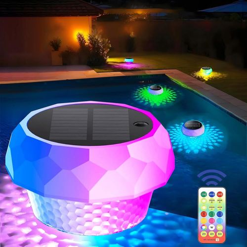 ERSHI-Lumiere Piscine Hors Sol RGB LED Lampe Piscine, Eclairage Lumiere Piscine avec Télécommande, Accessoire Spa IP68 Étanche Lam[1227]