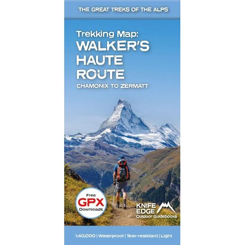 Trekking Map: Walker's Haute Route: Chamonix To Zermatt