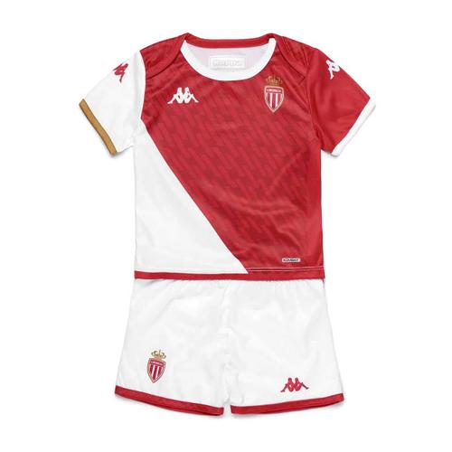 Ensemble Maillot Et Short Enfant Baby Kit Kappa Kombat Domicile As Monaco Officiel Football