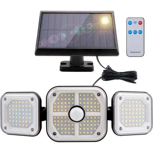 ERSHI-Lampes solaires d'extérieur,186 LED,Avec détecteur de mouvement,Étanche IP65,Angle d'éclairage de 120°,Éclairage extérieur a[1662]