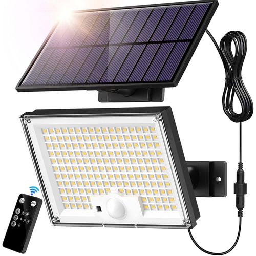 ERSHI-Lampe Solaire Extérieur 172 LED 3 Modes Lumière Solaire Extérieure Détecteur de Mouvement, Lampe Solaire IP65 Eclairage Exte[44]