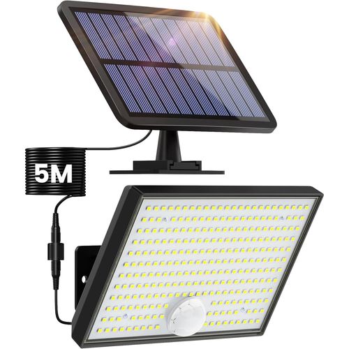ERSHI-Lampe Solaire Extérieur Détecteur de Mouvement, [3 Modes/266LED/2200mAh] Lumière Solaire Extérieure étanche IP65 éclairage E[268]
