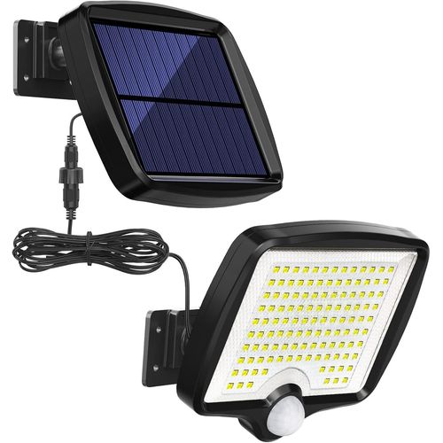 ERSHI-Lumière solaire extérieure avec détecteur de mouvement 118 LED, lumière solaire de jardin étanche IP65 à 120 ° avec câble de[484]