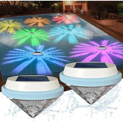 ERSHI-2 Pièces Lampe Solaire Piscine Flottante, Lampe Flottante Piscine, Lumiere Piscine Flottante, Lampe Solaire Flottante pour P[1325]