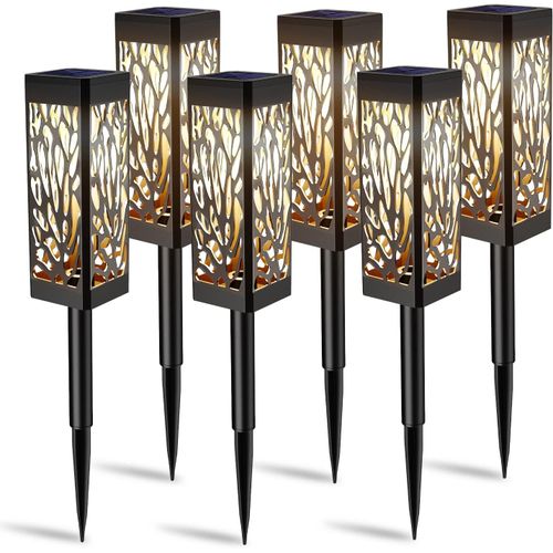 Ershi-Lampes Solaires Pour Extérieur, 6 Pièces Avec Lumière Led Chaude, Allumage/Extinction Automatique Pour Jardin, Pelouse, Chem[905]