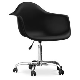 Chaise De Bureau Avec Accoudoirs - Chaise De Bureau À Roulettes - Emery Noir