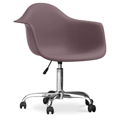 Chaise De Bureau Avec Accoudoirs - Chaise De Bureau À Roulettes - Emery Taupe