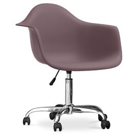 Chaise De Bureau Avec Accoudoirs - Chaise De Bureau À Roulettes - Emery Taupe
