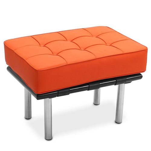 Banc City (1 Place) - Simili Cuir Orange