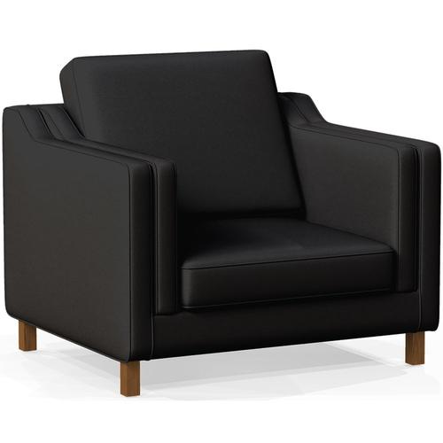 Fauteuil De Salon 2211 - Cuir Premium Noir