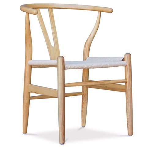 Chaise De Salle À Manger Design Scandinave Bois Assise En Corde - Wish Bois Naturel