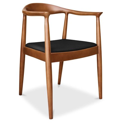 Chaise Design Scandinave Alan - Tissu Noir