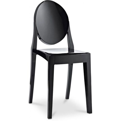 Chaise Transparente De Salle À Manger - Victoire Noir