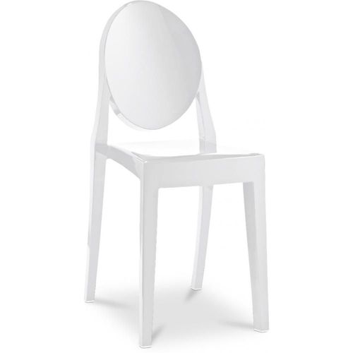 Chaise Transparente De Salle À Manger - Victoire Blanc