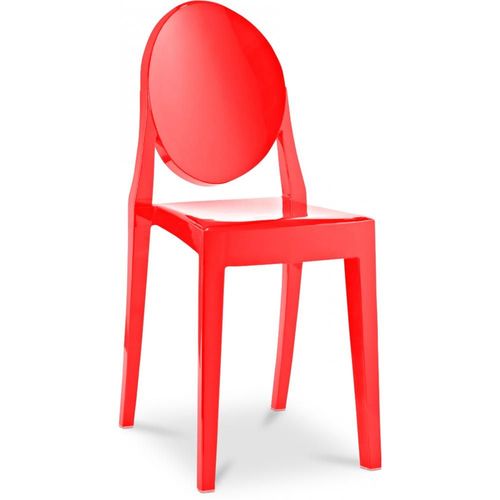 Chaise Transparente De Salle À Manger - Victoire Rouge