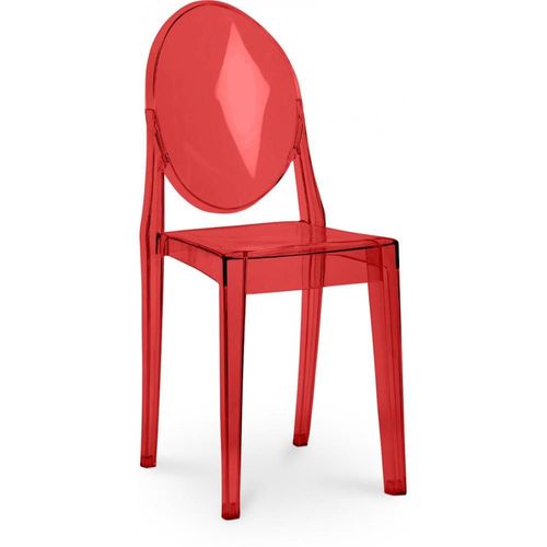 Chaise Transparente De Salle À Manger - Victoire Rouge Transparent