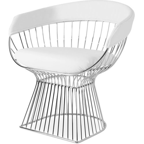 Chaise Cylinder - Cuir Premium Blanc