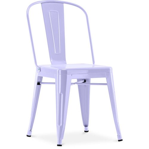 Chaise De Salle À Manger Bistrot Metalix Design Industriel Carré En Métal - Nouvelle Edition Lavande