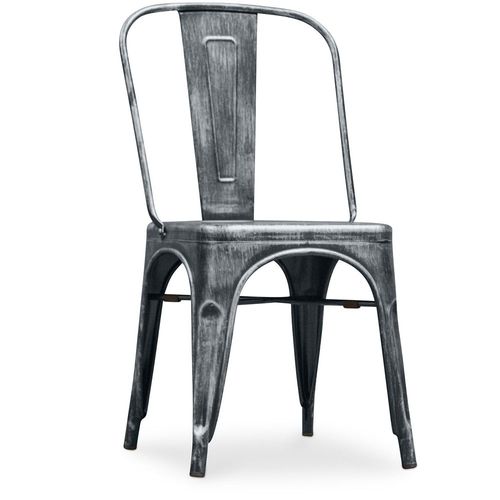 Chaise De Salle À Manger Bistrot Metalix Design Industriel Carré En Métal - Nouvelle Edition Industriel