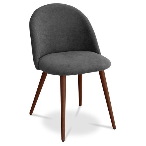 Chaise De Salle À Manger Bennett Design Scandinave Premium - Piètement Foncé Gris Foncé