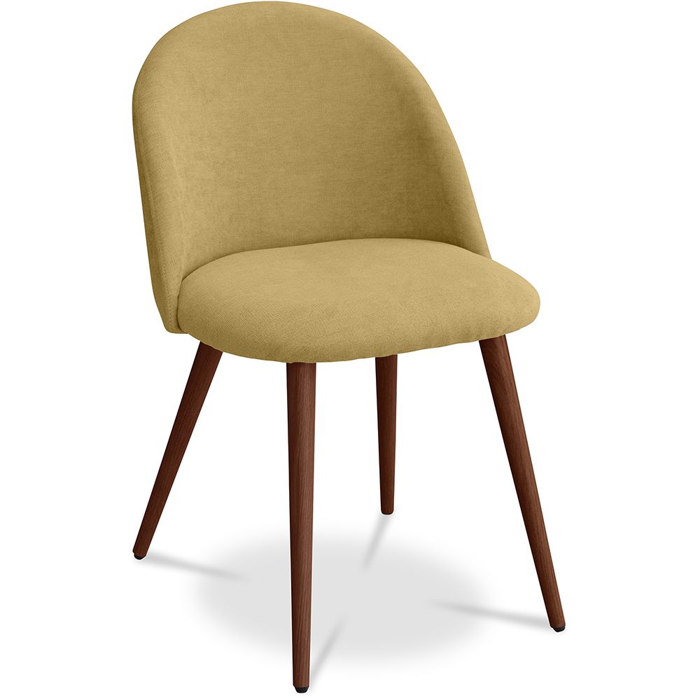 Chaise De Salle À Manger Bennett Design Scandinave Premium - Piètement Foncé Jaune Clair