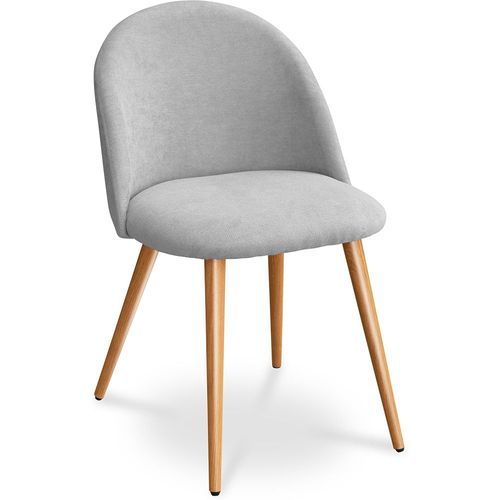 Chaise De Salle À Manger Bennett Design Scandinave Premium Gris Clair