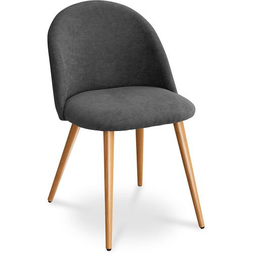Chaise De Salle À Manger Bennett Design Scandinave Premium Gris Foncé