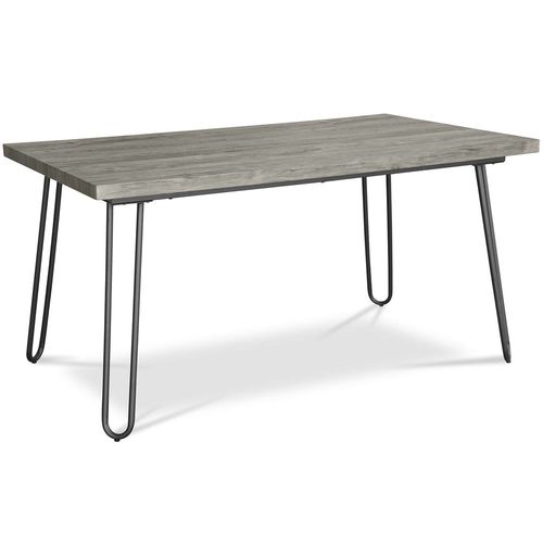 Table De Salle À Manger De Style Industriel Hairpin Holly 150x90 - Bois Et Métal Gris