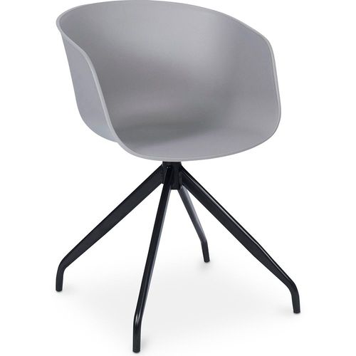 Chaise De Bureau Design Avec Accoudoirs Gris Clair