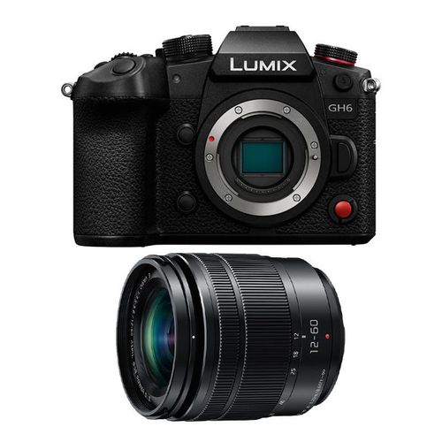 PANASONIC Hybride LUMIX GH6 Noir + Objectif Lumix G Vario 12-60mm f/3.5-5.6 POWER OIS