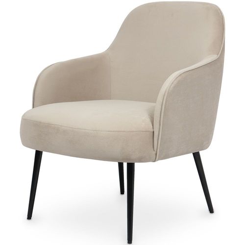 Chaise De Salle À Manger Tapissée - Velours - Jee Taupe