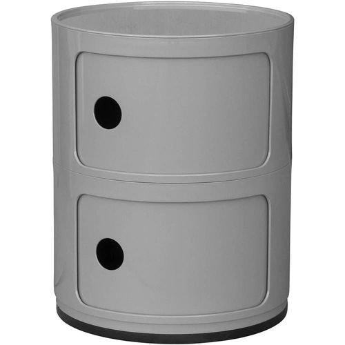 Armoire De Stockage - 2 Tiroirs - New Bili 2 Gris