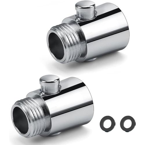 ERSHI-2PCS Pommeau de Douche avec Arrêt G1/2 en ABS,Stop Douche pour Économiseur d'Eau,Facile à Installer,Interrupteur à Un Bouton[737]