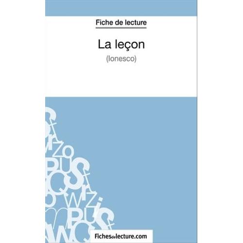 La Leçon - Ionesco (Fiche De Lecture)